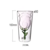 Verre à vin rosé transparent - Rond Rose 200ml