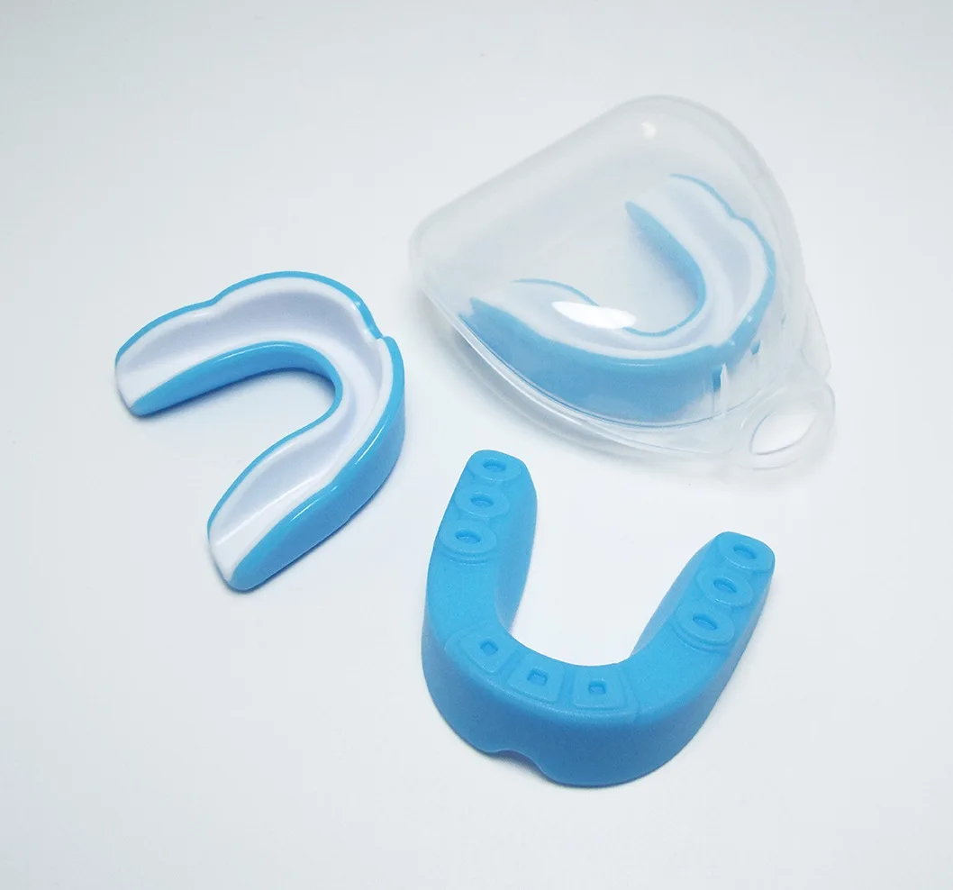 Wholesale high quality boxing basketball soccer sports double colors food grade EVA teeth protect braces