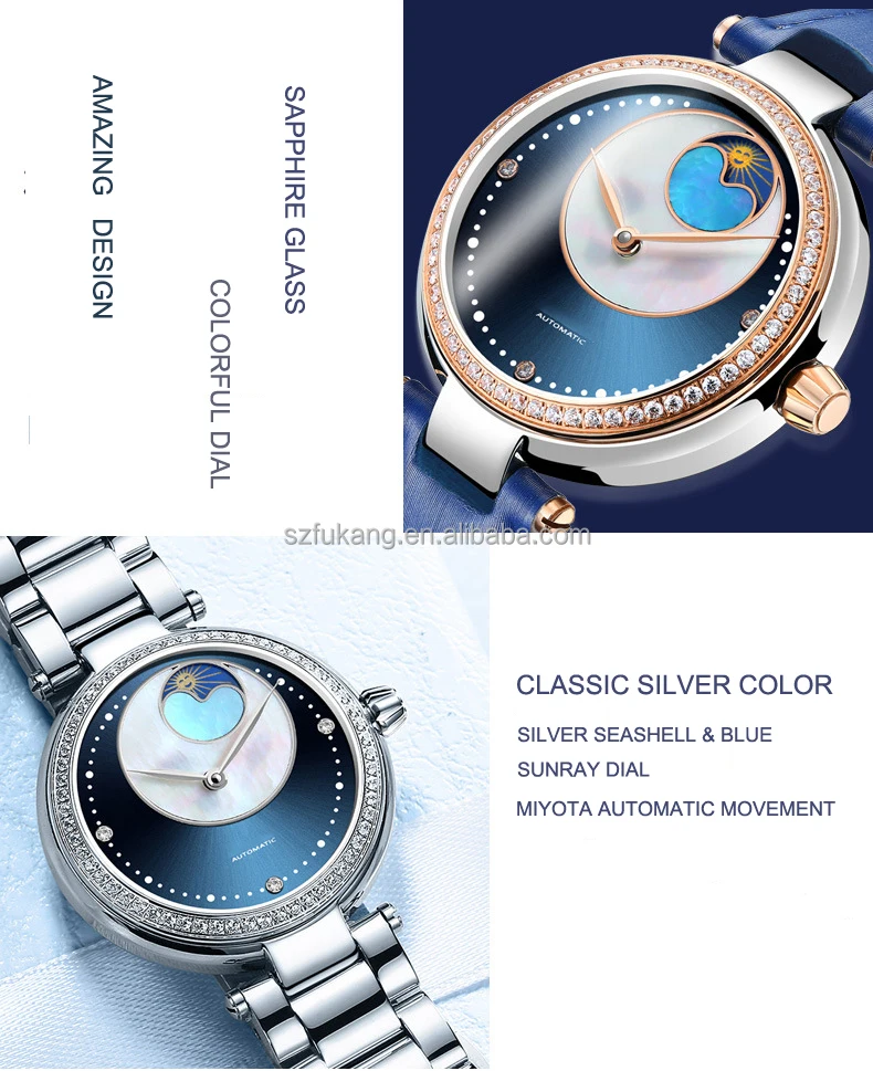 Wholesale Stainless Steel  Automatic Women Watch