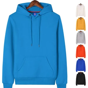 Custom Logo Men's  Hoodies Oversized Thick Unisex Solid Color Long Sleeve Workwear Oversized Sports