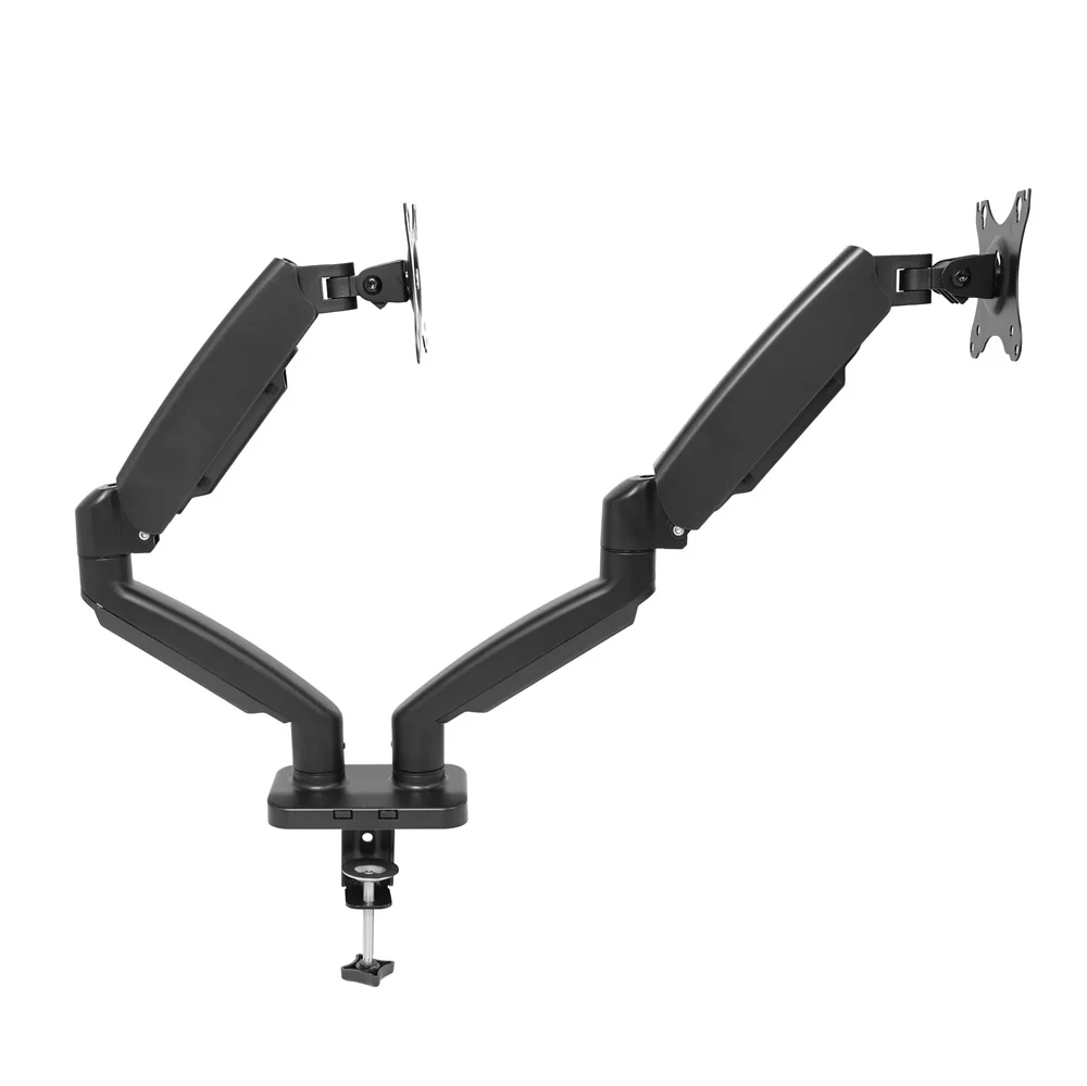 Dual LCD LED Monitor Desk Mount Stand Gas Spring Dual Monitor Arm  Desktop 360 Rotate for 13 to 32 Inch