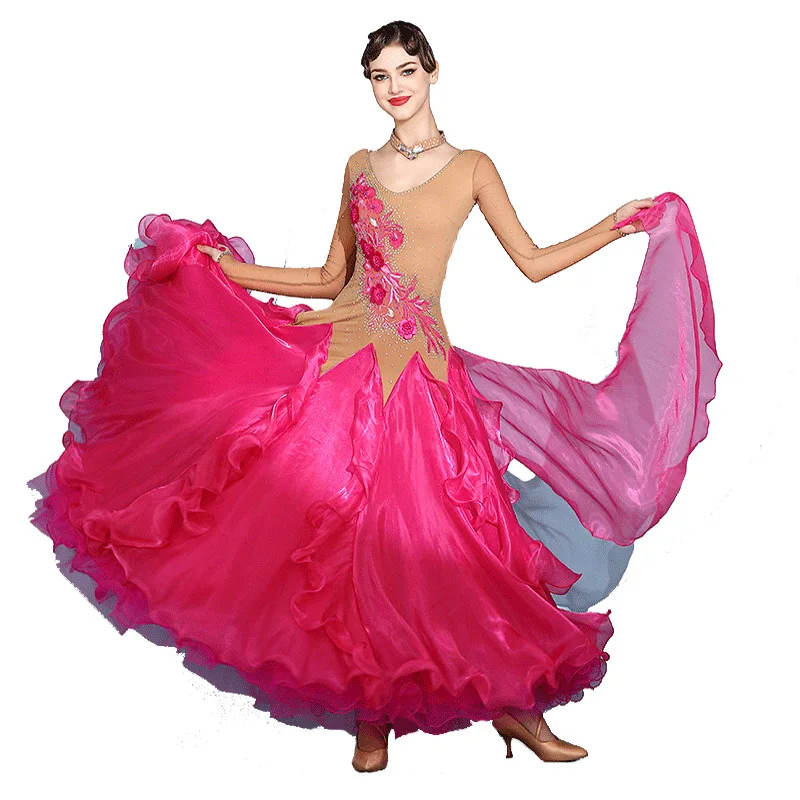 Modern Ballroom Dance Dresses For Women Polyester Waltz & Tango Stage Wear Oem Modern Ballroom Dance Dresses For Women Polyester Waltz & Tango Stage Wear Oem