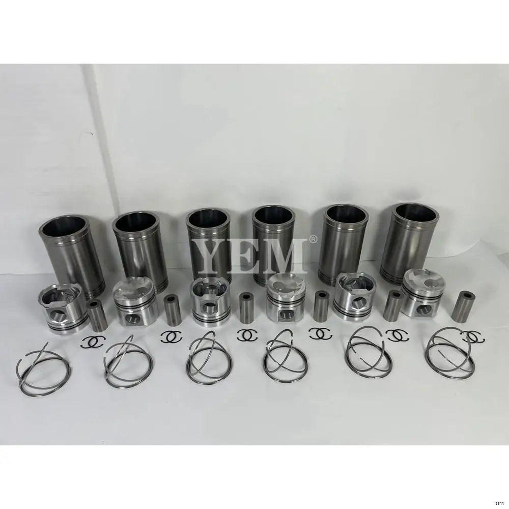 Engine Liner Kit With Pistons Ring Set Cylinder Liner For Caterpillar 3306