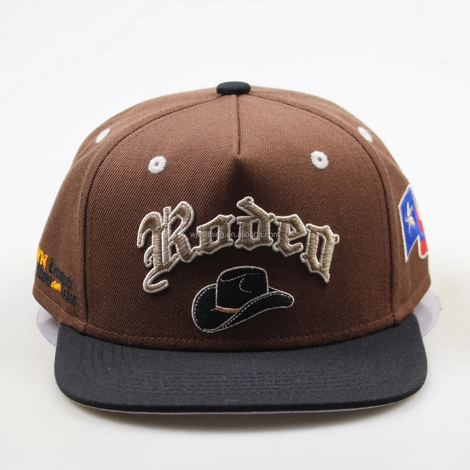 Customizable Two Tone Structured 5 Panel Snapback Hats Personalized ...