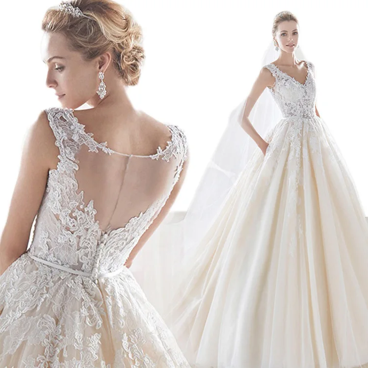 Новинка французское свадебное платье невесты с открытой спиной