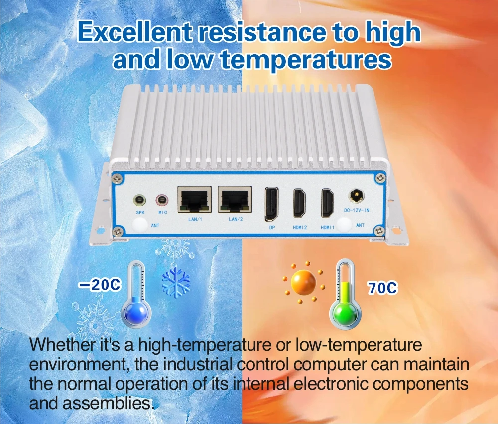 Axtron 2 Lan 4 USB 2 COM Linux/Window N100 Embedded Computer Fanless ...