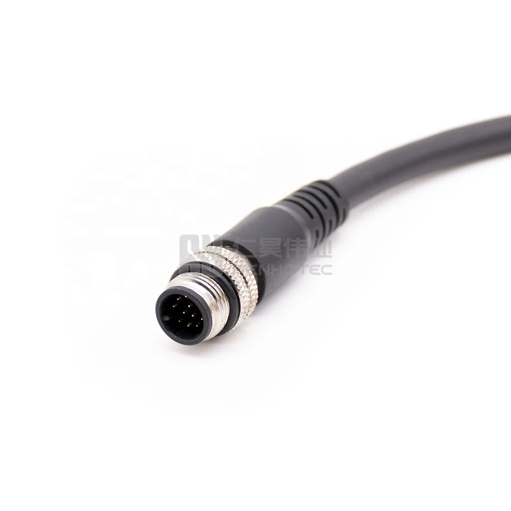 M12 12 Pin Cable to USB DC RJ45 Ethernet Connector Assembly Cable Customized