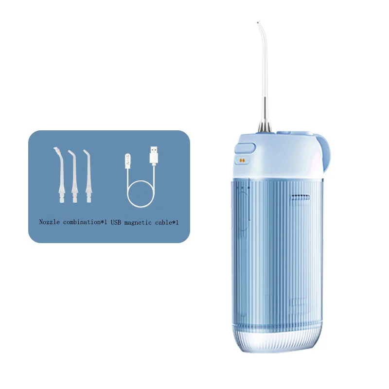 Blue Advanced Portable Water Flosser - USB Rechargeable Cordless Oral