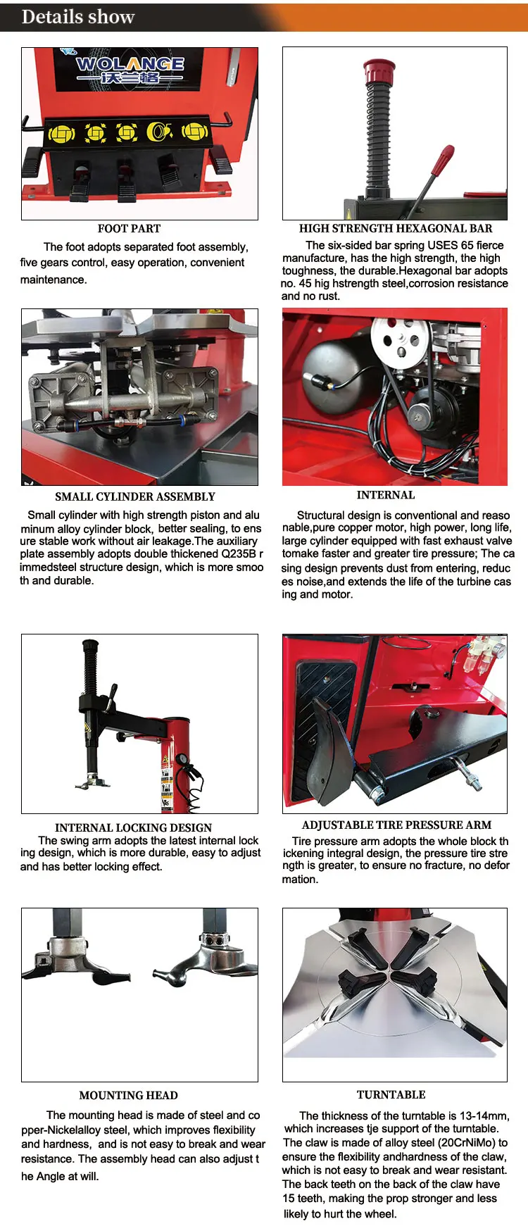 Semi Automatic Swing Armused Tyre Changer Machine Tire Changers Machine
