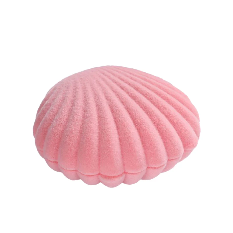 Tongxing Shell Shape Storage Box Lovely Velvet Display Wedding Engagement Ring Earrings Necklace Bracelet Jewelry Gift Holder