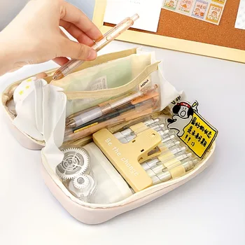 Multi-Layer, High-Capacity Oxford Cloth Pencil Case with Minimalist Design: Premium Stationery Organizer Bag for Organized