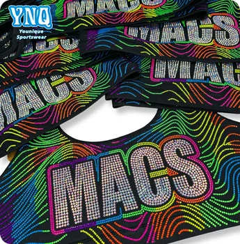 Rhinestone Heat Press Custom Iron on Transfers Pretty Neon Color T-shirt Rhinestones Pattern Customization