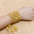 Gold Bracelets Metal Spring Bracelet AmorYubo Jewelry 18k Gold Stainless Steel Metal Coil Spring Wire Bracelets