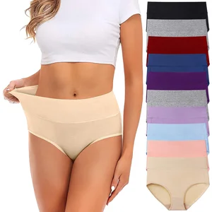 Customized High Waist Plus Size Cotton Breathable Underwear Comfortable Underwear Women's Cotton Briefs