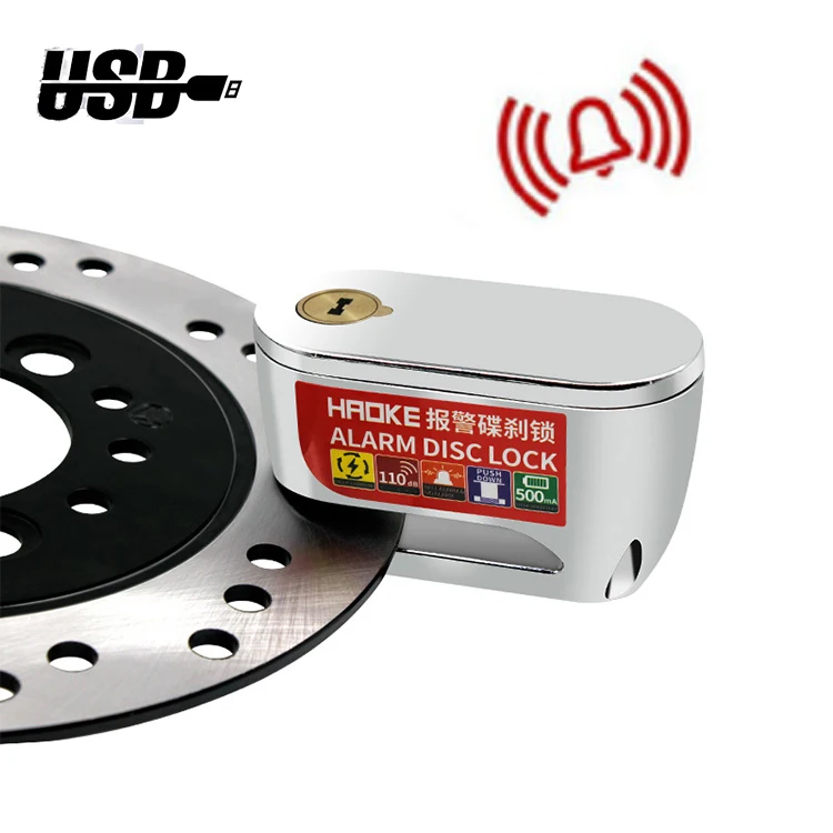 USB Rechargeable Universal Alarm Disc Lock Motorcycle Alarm Wireless Security Bicycle Alarm Lock Bike Accessories