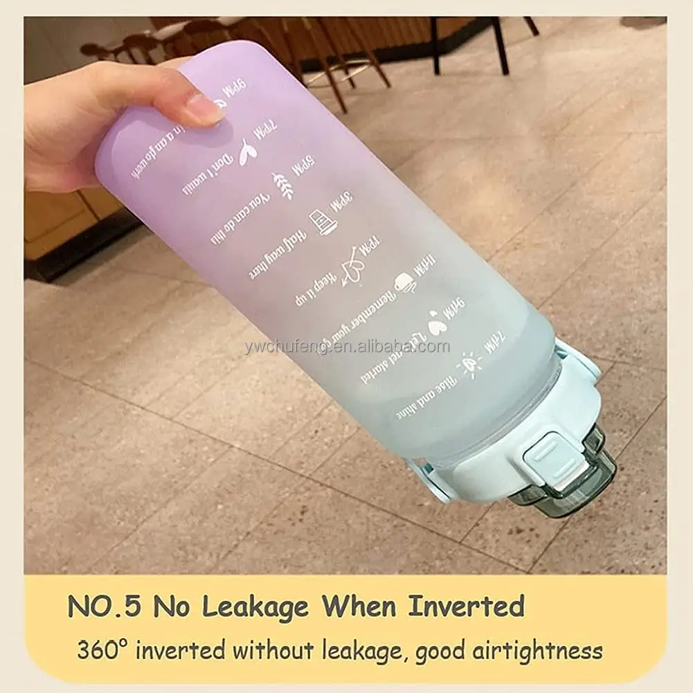 2023 High Qualitytritan Wholesale Drinking Water Plastic Water Bottle 2l Big Volume With Straw