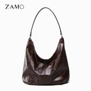 Custom Wholesale Leather Fashion Ladies Bag Cowhide Bag Versatile Genuine Leather Handbag Women's Shoulder Bag