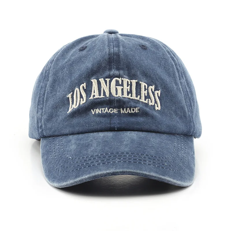 Syh1133 Customized Embroidery Your Logo Blank Plain Cotton Denim Wholesale Baseball Cap Washed Distressed Dad Hats