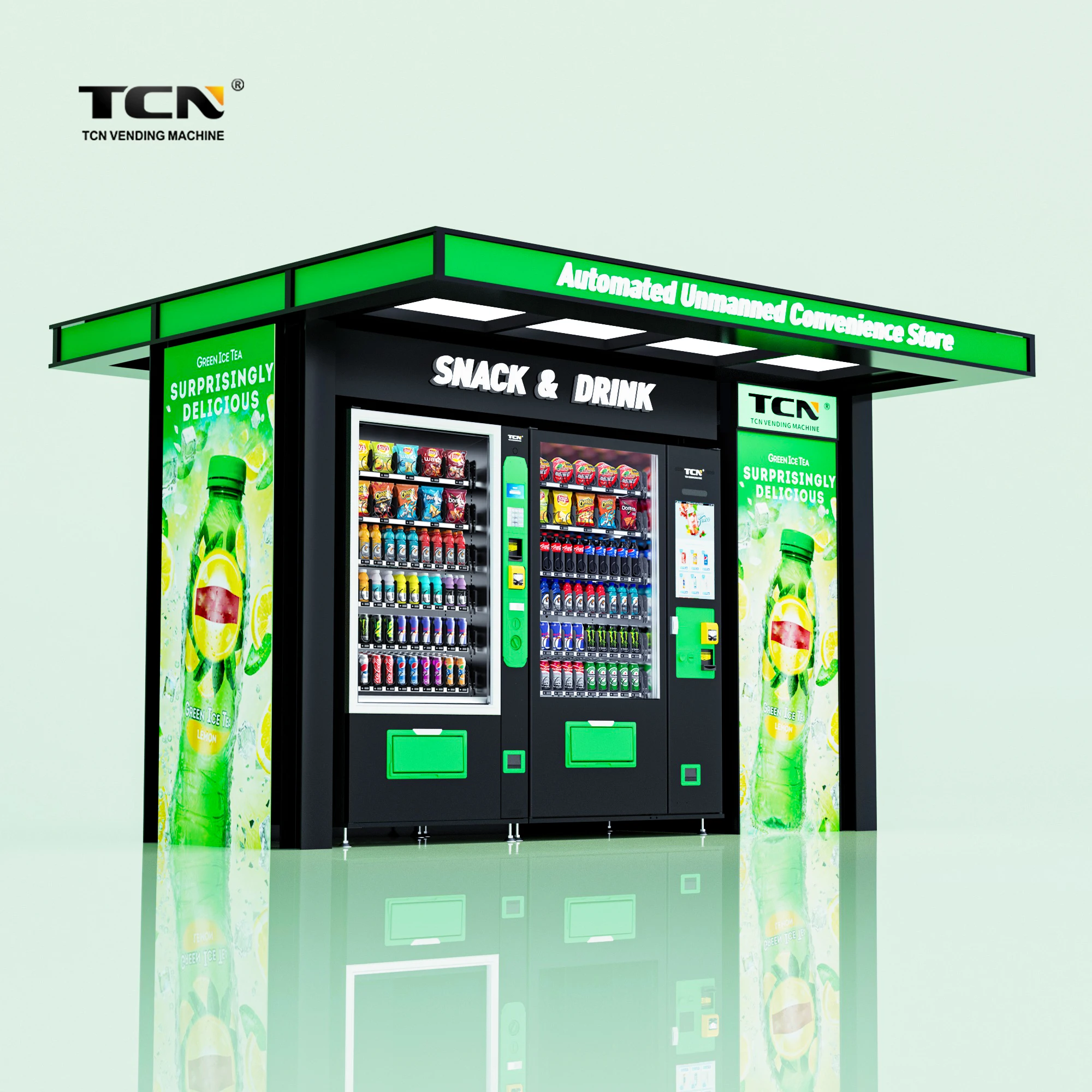 TCN Europe Unmanned Convenience Store Vending Machine Snacks Drinks Combo Vending Machine