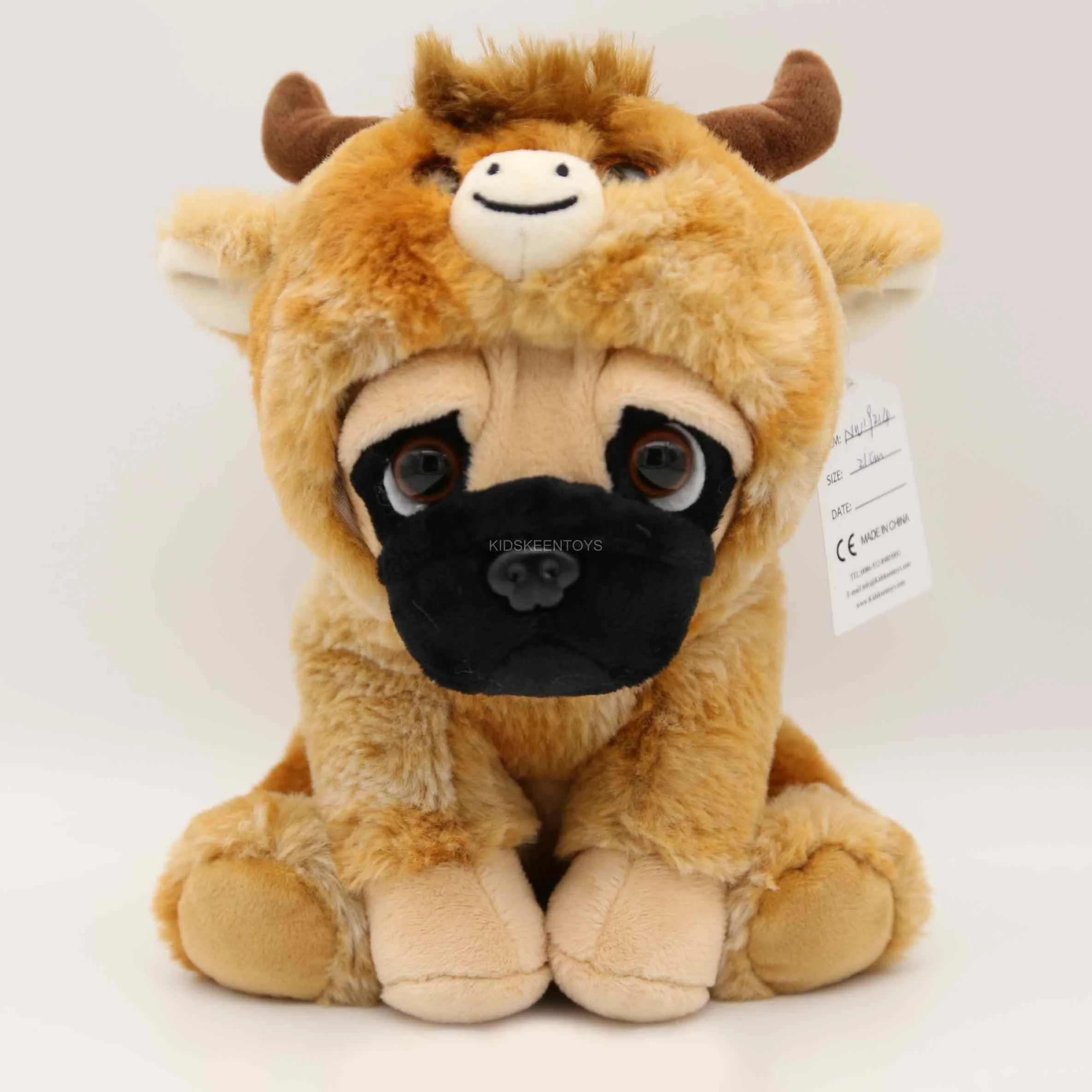 toy design stuffed ox horn dog decoration toys customized - buy