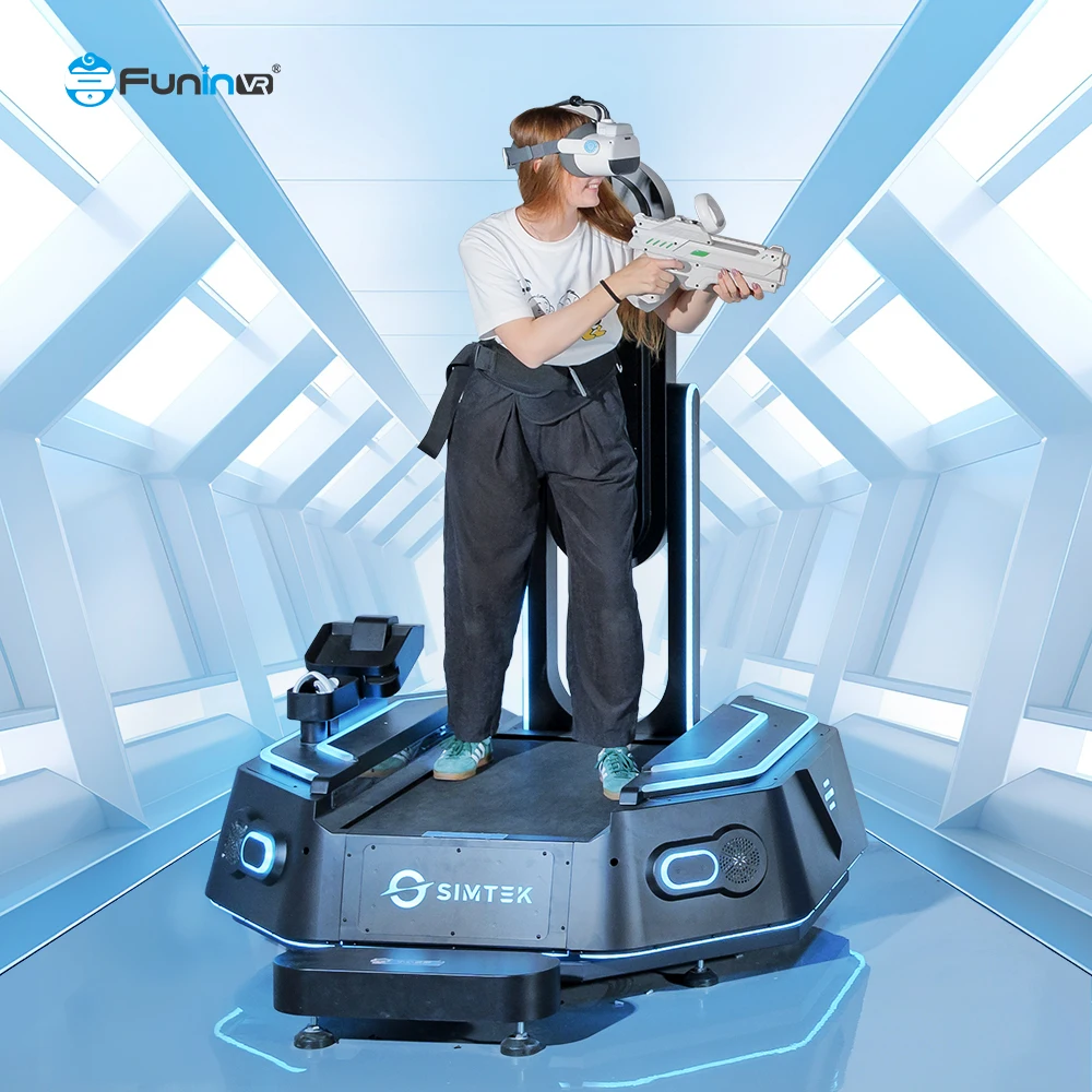 9D VR Shooting Game 360 Degree VR Standing Platform