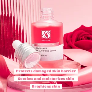 OEM ODM Hyaluronic Acid Niacinamide Face Serum Polyglutamic Acid Dark Spot Remover for Face Hydrate Moisturize Brighten