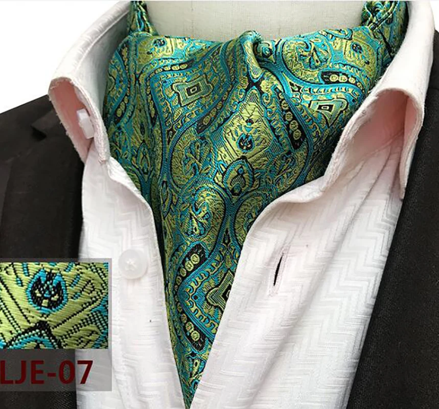 Men's Luxury Italian Designer Cravat Tie Ascot