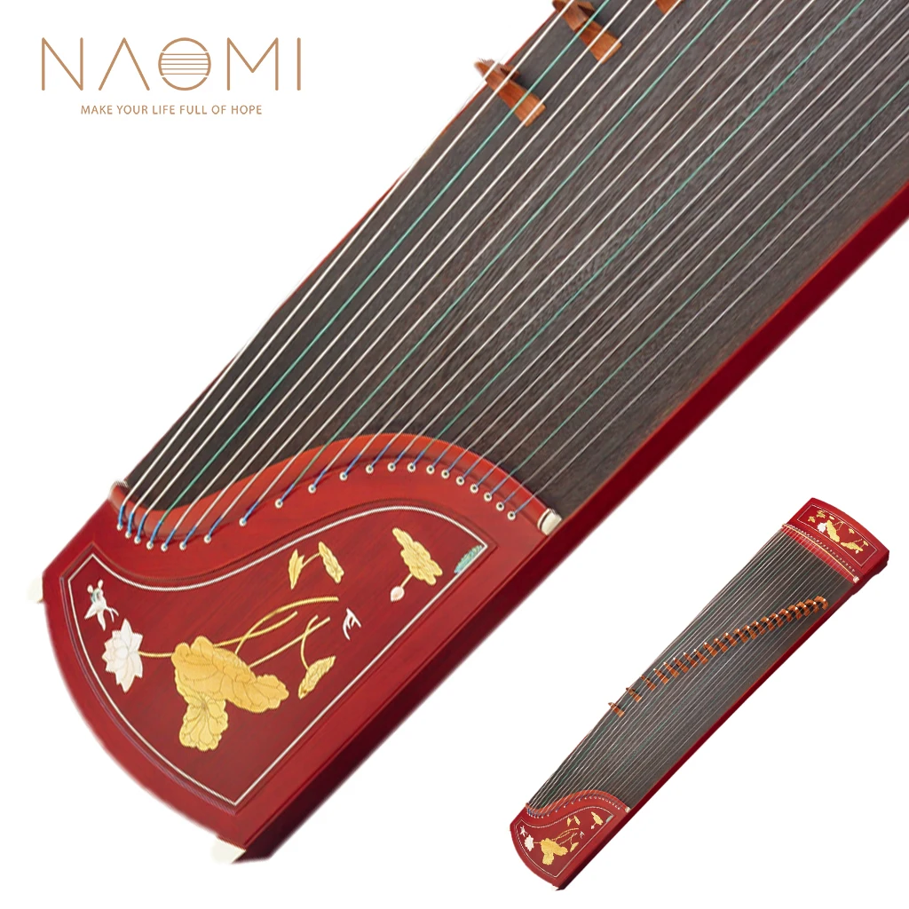 お箏 NAOMI Professional Carved Rosy Sandalwood Guzheng Instrument
