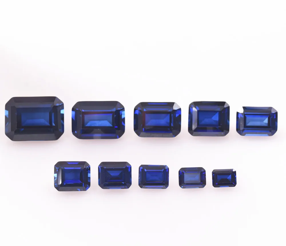 Blue Sapphire Price Rectangle Octagon Cut Gemstone