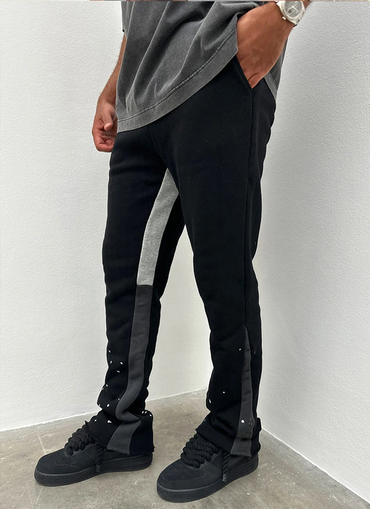 Vintage Flare Paint Joggers Sweatpants Stacked Pants Men Cargo Track ...