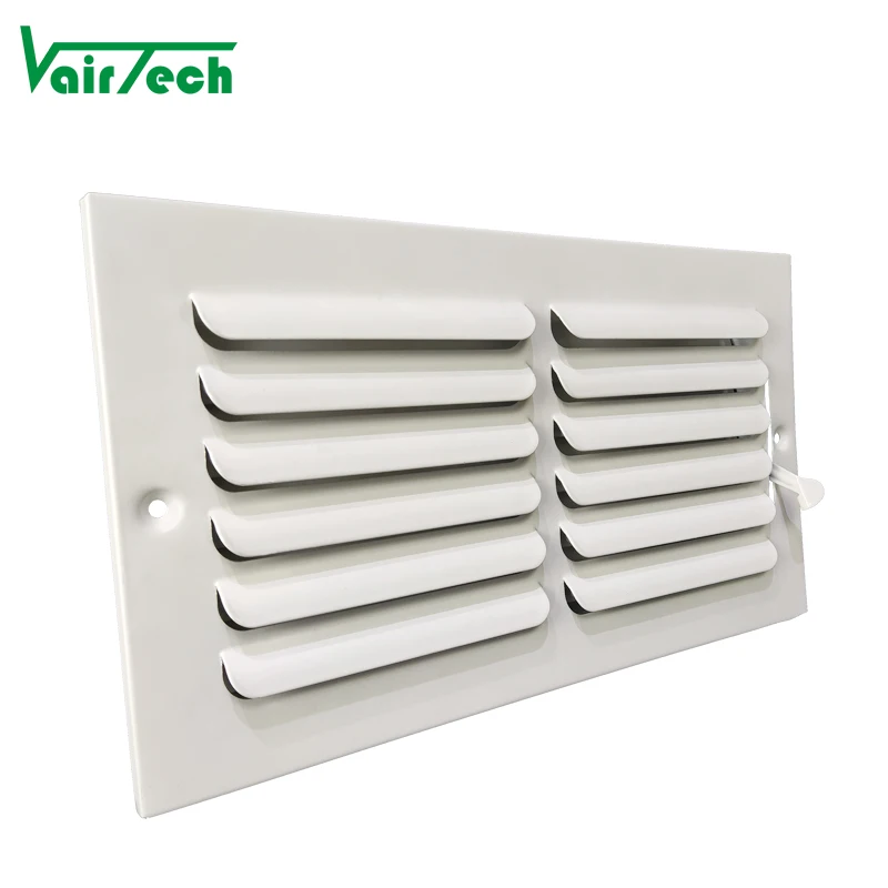 Verstellbare Lüftungsabdeckung – 35,6 X 20,3 Cm (Kanalmaß), Für Seitenwand/Decke, Stahl – Mit Einstellbaren Lamellen