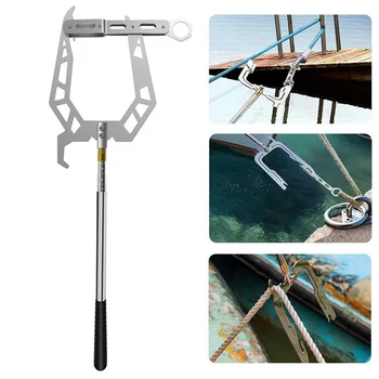 Draagbare boottouwladder - opvouwbare nylon klimladder, lichtgewicht