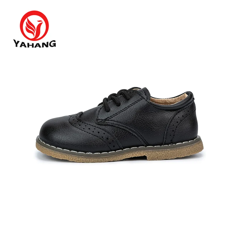 Детская Классическая обувь, повседневная прочная кожаная деловая обувь для мальчиков, кроссовки оптом