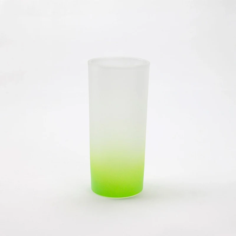 Wholesale 3oz Gradient Colorful Bottom Sublimation Frosted Shot Glass