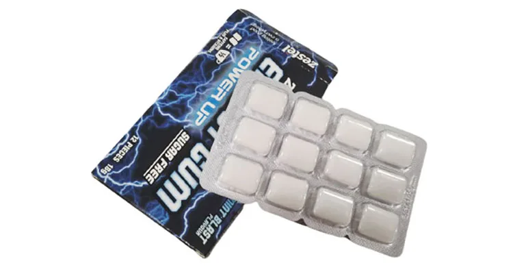 Redb-ull  Flavor Caffeinated Energy Refresh Chewing Gum Guarana Taurine Gum