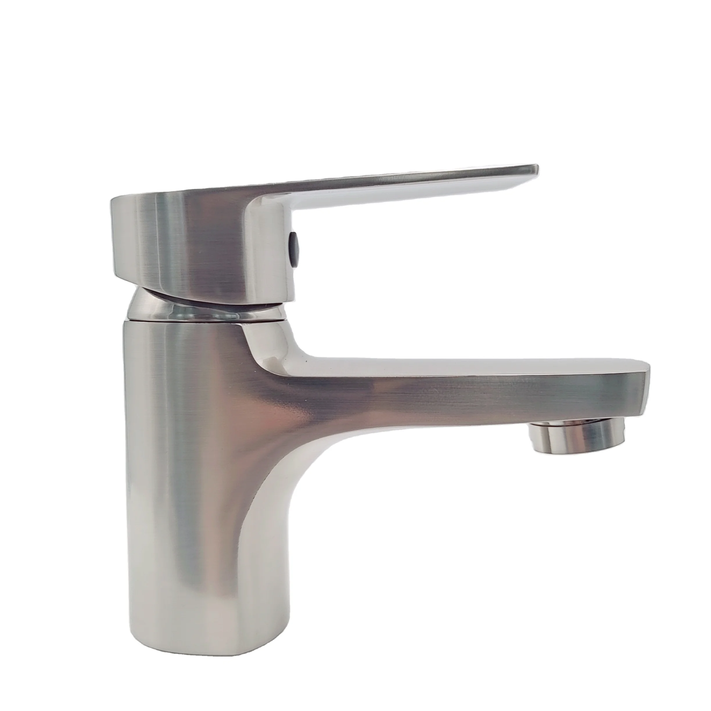 2021 new style ss304 stainless steel nickel brushed  bathroom  faucet