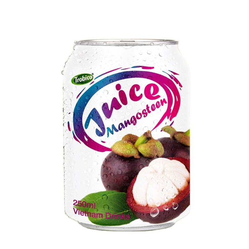 Vietnam Manufacturer with Trobico Brand or OEM Service in 250ml Short Can Fresh Orange Juice Drink