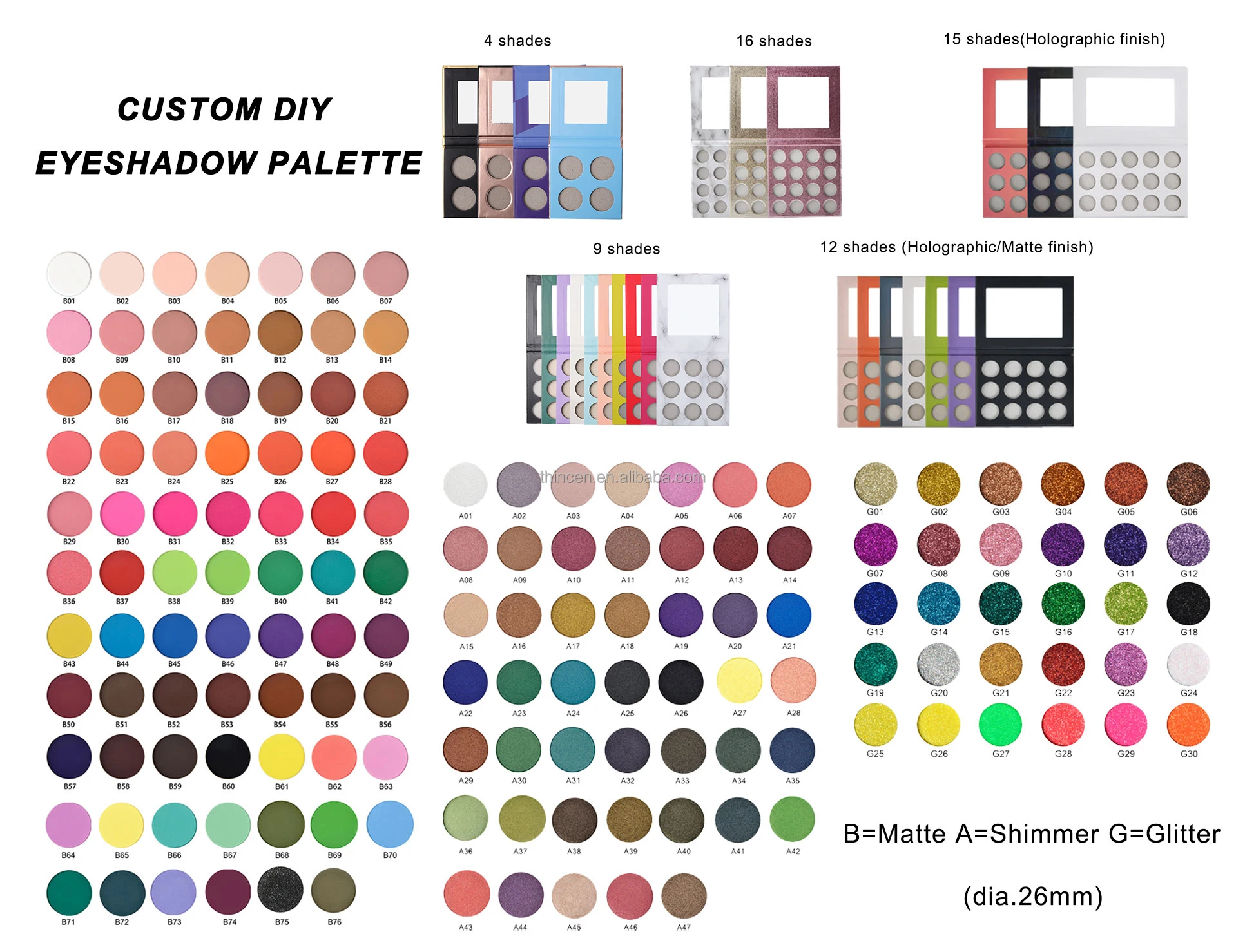 Private Label Make Your Own High Pigment Nude paleta de sombras Eyeshadow Palette