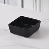Small square plate, black