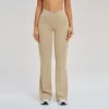 Khaki flare pants