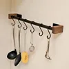 Black walnut wood - 50cm kitchen hanging rod