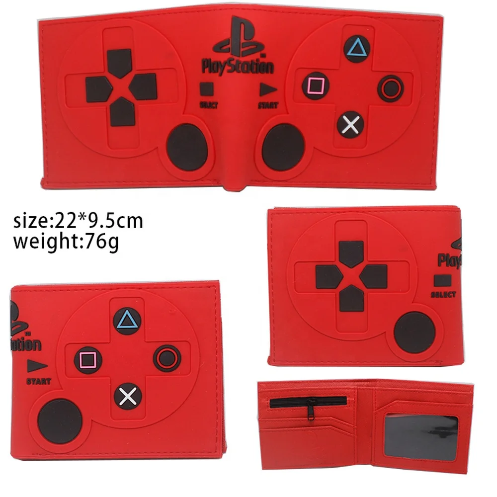 Game 4 Controller Handle Pvc Wallet Bifold Short Photo Card Holder Layers  Cartoon Boys Girls Zip Pocket Coin Purses - Buy Wallets,Anime Wallet,Money  Clip Product on Alibaba.com