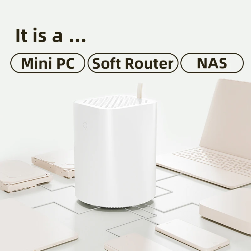 HelorPC AMD Intel NAS Mini PC 300U R7 5700U N100 2 Ethernet 4 LAN RJ45 MINIPC Computer Pfsense Desktop Linux Firewall Router