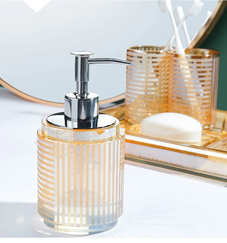 Luxury Bathroom Decor Bathroom Soap Dispenser Crystal Glass Bathroom