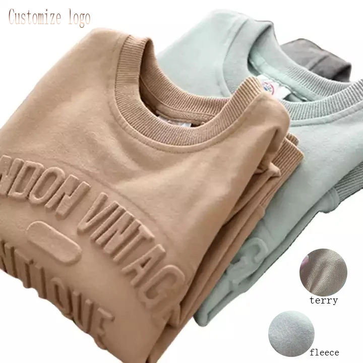 2023 Custom Sweatshirt 3D LV Embossed Crewneck Sweater 3D Embossed Hoodie -  China Polo Shirt and Apparel price