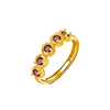 JH0426Yellow Gold-5Garnet