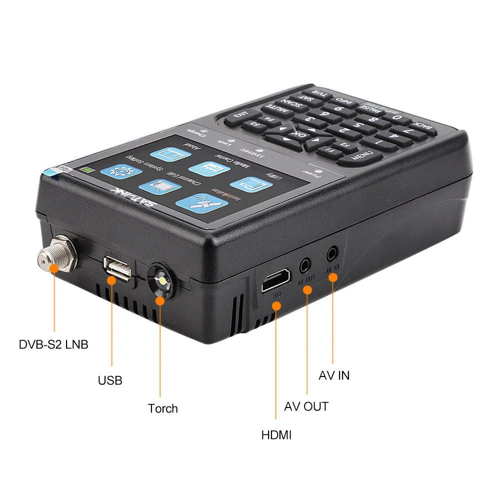 MPEG-2/4 Digital SP-2100 HD DVB-S Satlink with 3.5 Inches LCD Color Screen Replaced WS-6906 WS 6908