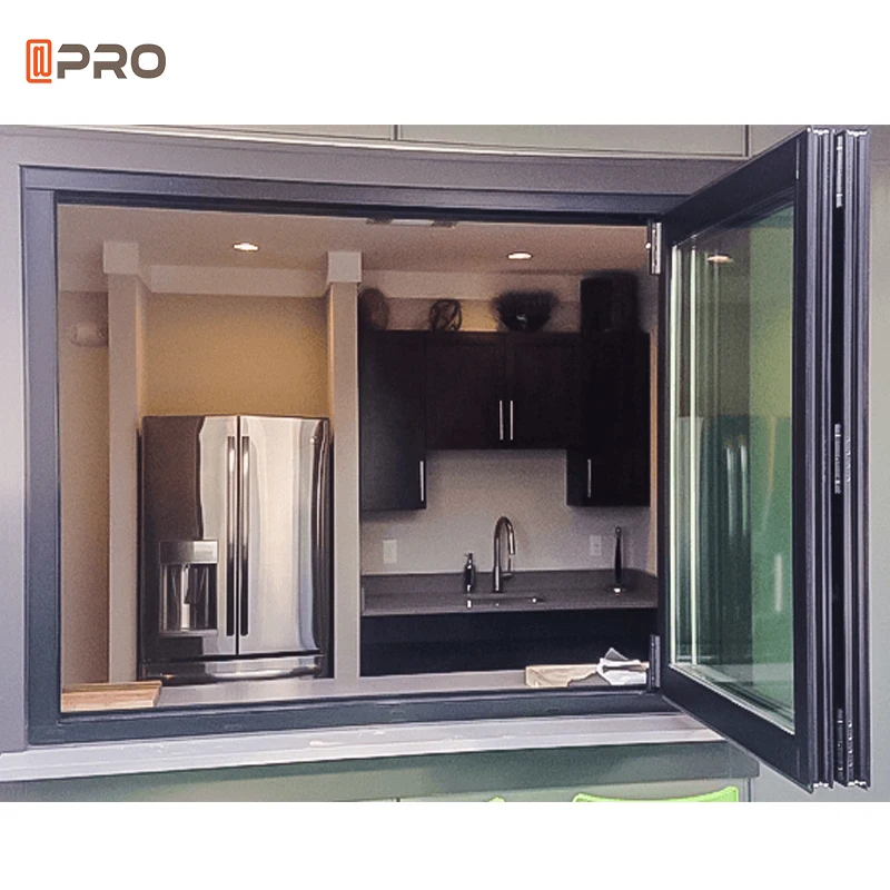 2024 APRO High Quality Sound Proof Aluminium Windows Bifold Glass Window Screens Bifold Aluminium Doors and windows