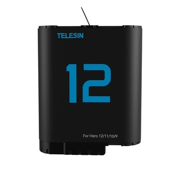 TELESIN Accessories Camera Battery for Go Pro 12 11 10 9 Long-lasting  1720 MAh Battery