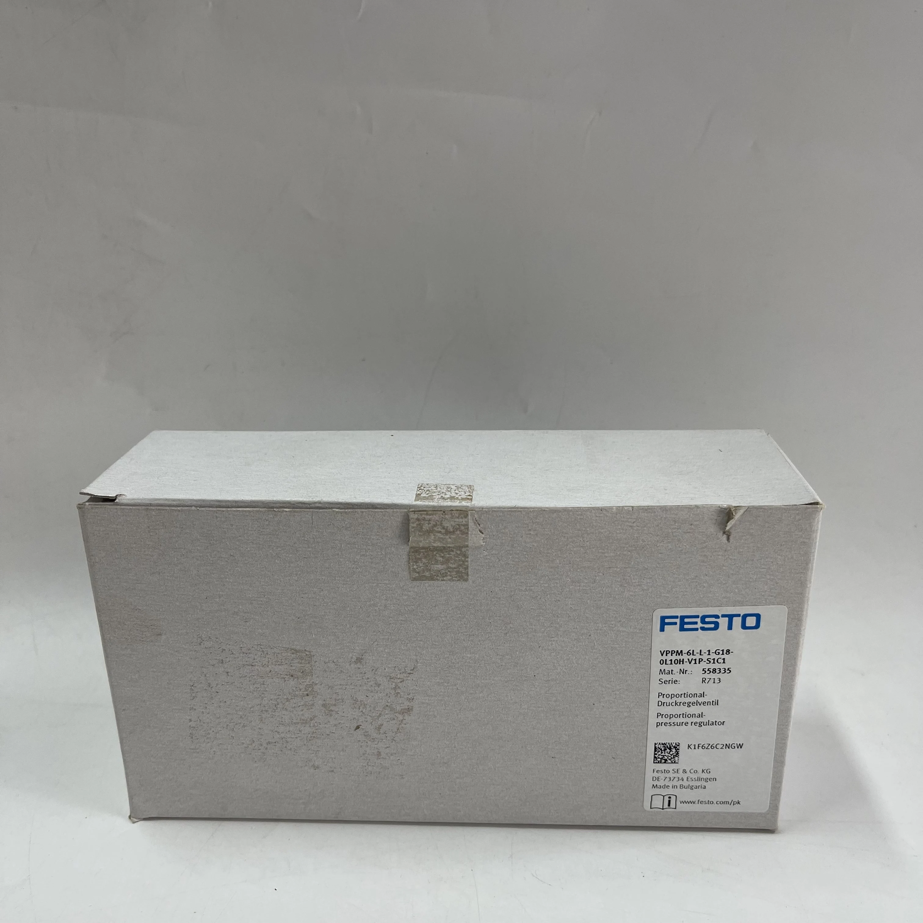 Festo Proportional Pressure Regulator VPPM-6L-L-1-G 18-0L10H-V1P-S1C1 558335 Festo Proportional Pressure Regulator VPPM-6L-L-1-G 18-0L10H-V1P-S1C1 558335